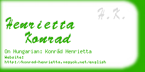 henrietta konrad business card