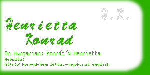 henrietta konrad business card